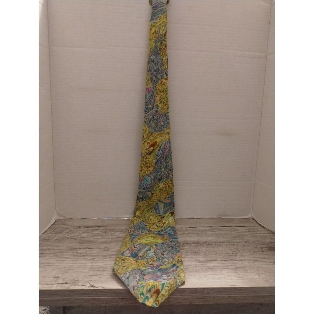Vintage Pizaz-Z-Z Polyester Tie 56" Colorful Swirl Design By Hesss Allentown